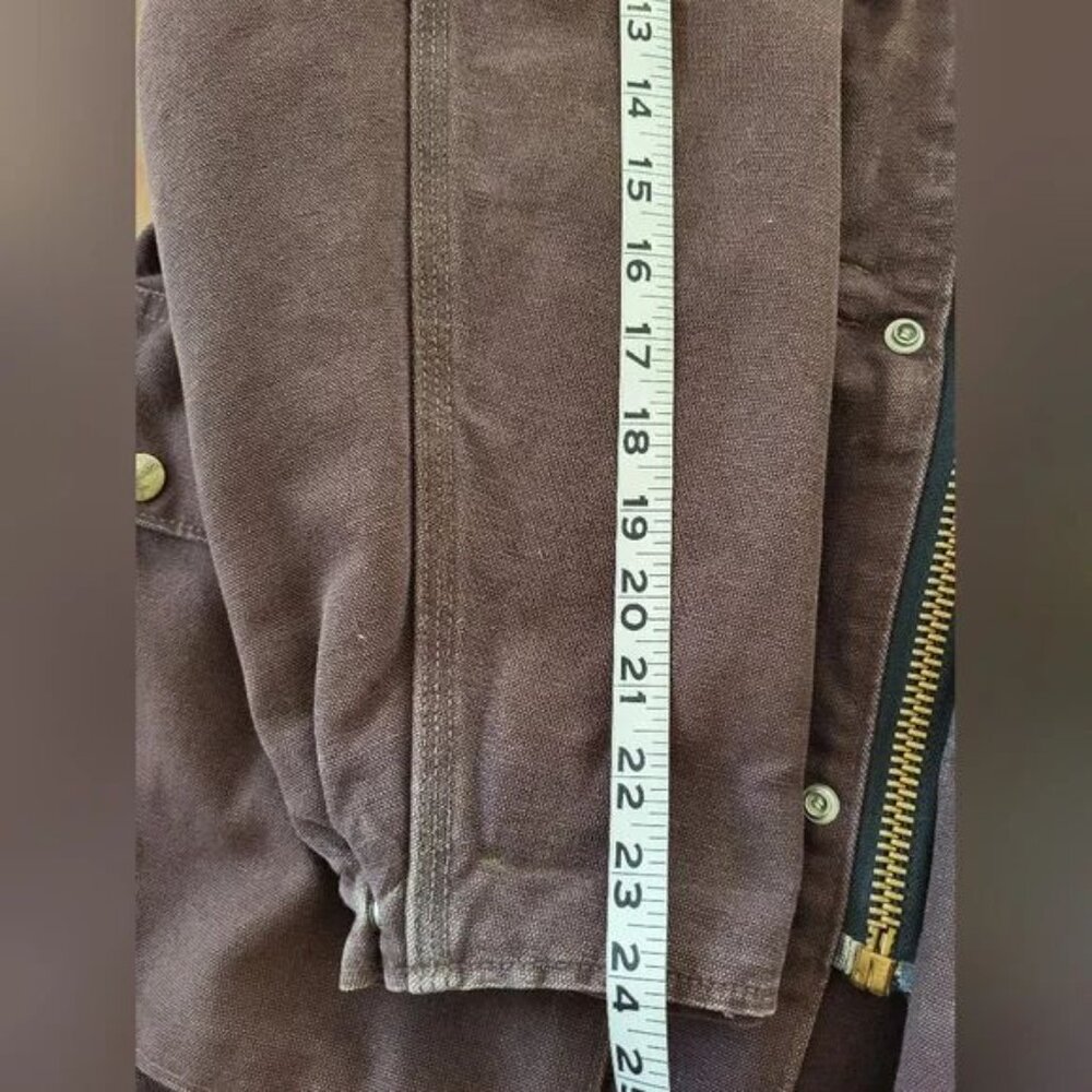 Vintage 90s Carhartt Mocha Brown Blanket-Lined Washed Duck Parka | Men’s M - Picture 11 of 16
